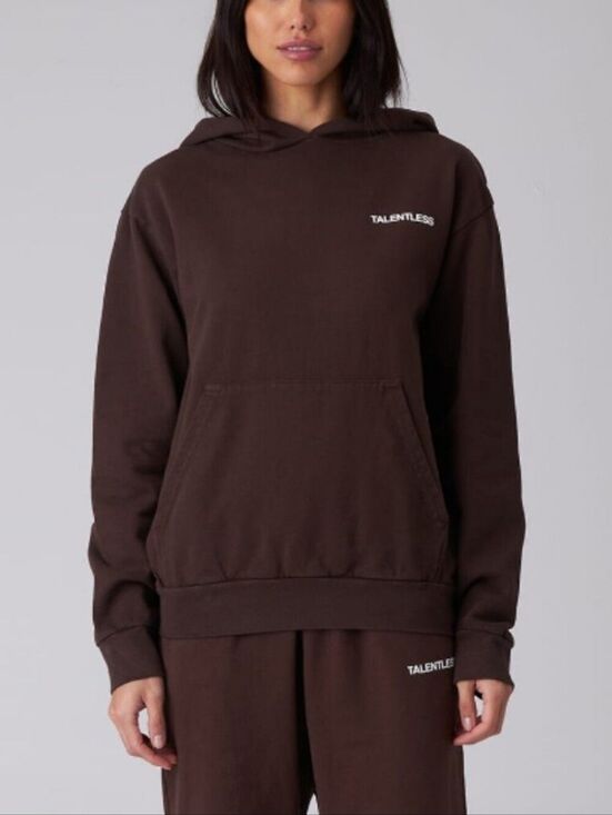 TALENTLESS Tops - TALENTLESS Lightweight Coco Brown Unisex Hoodie Sweatshirt Streetwear Neutral